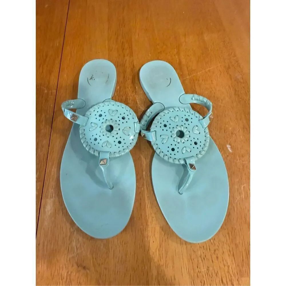 Jack Rogers Light Blue Gels Flip Flop Sandals Womens SZ 8